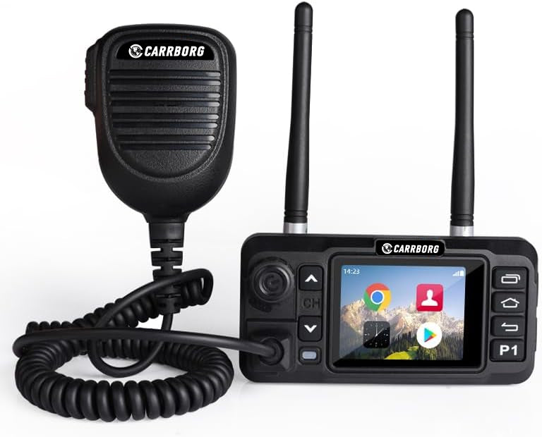 CARRBORG Lifetime Free Mobile PoC Radio Unlimited Range, Professional Fixed-Mount Push-to-Talk Over Cellular 4G LTE Walkie Talkies Long Range for in-Vehicle Nationwide PTT Communication